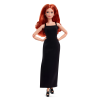 Кукла Барби Базовая Миниатюрная рыжые волосы в черном платье Barbie Signature Basics Model 04 Red Hair, Petite Body (JBH74)