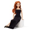 Кукла Барби Базовая Миниатюрная рыжые волосы в черном платье Barbie Signature Basics Model 04 Red Hair, Petite Body (JBH74)