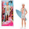 Кукла Кен Барби Райан Гослинг с доской для серфинга Barbie The Movie Ken Beach Surfboard (JBJ54)