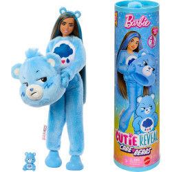 Кукла Барби Заботливые Мишки в костюме синего цвета Barbie Cutie Reveal Care Bears Grumpy Bear Costume (JCN96)