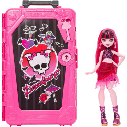 Кукла Монстер Хай Дракулаура Чемодан с секретами Жуткие каникулы Monster High Skulltimate Secrets Draculaura Destination: Gore-geous Oasis (JDR50)