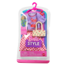 Одяг для ляльок Барбі Топ з вишневим принтом та спідниця в клітинку Barbie Style Complete Looks Cherry-Printed Shirt, Gingham Skirt (JJN87)