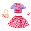 Одяг для ляльок Барбі Топ з вишневим принтом та спідниця в клітинку Barbie Style Complete Looks Cherry-Printed Shirt, Gingham Skirt (JJN87)
