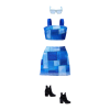 Одежда для кукол Барби Голубой костюм в стиле пэчворк Barbie Style Complete Looks Blue Patchwork Skirt and Top (JJN90)