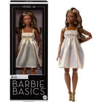 Кукла Барби Базовая Темнокожая Шатенка Barbie Signature Basics Model 09 Curvy Brunette Hair (JJX28)