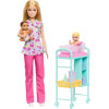 Лялька Барбі Педіатрг Білявка з двома малюками Barbie Careers Baby Doctor Blonde (JMK12)
