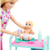 Лялька Барбі Педіатрг Білявка з двома малюками Barbie Careers Baby Doctor Blonde (JMK12)