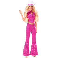 Кукла Барби коллекционная Марго Робби Вестерн в розовом костюме Barbie The Movie Collectible Margot Robbie in Pink Western Outfit